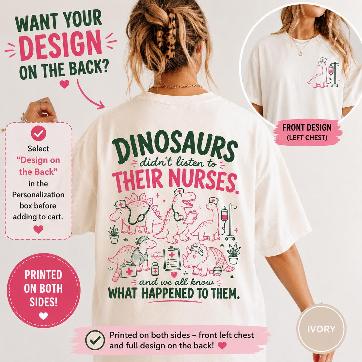 Nurse Rn Pediatric Nurse Tee Nicu Nurse Nurse Week Registered Nurse Comfort Colors Dinosaur Cna