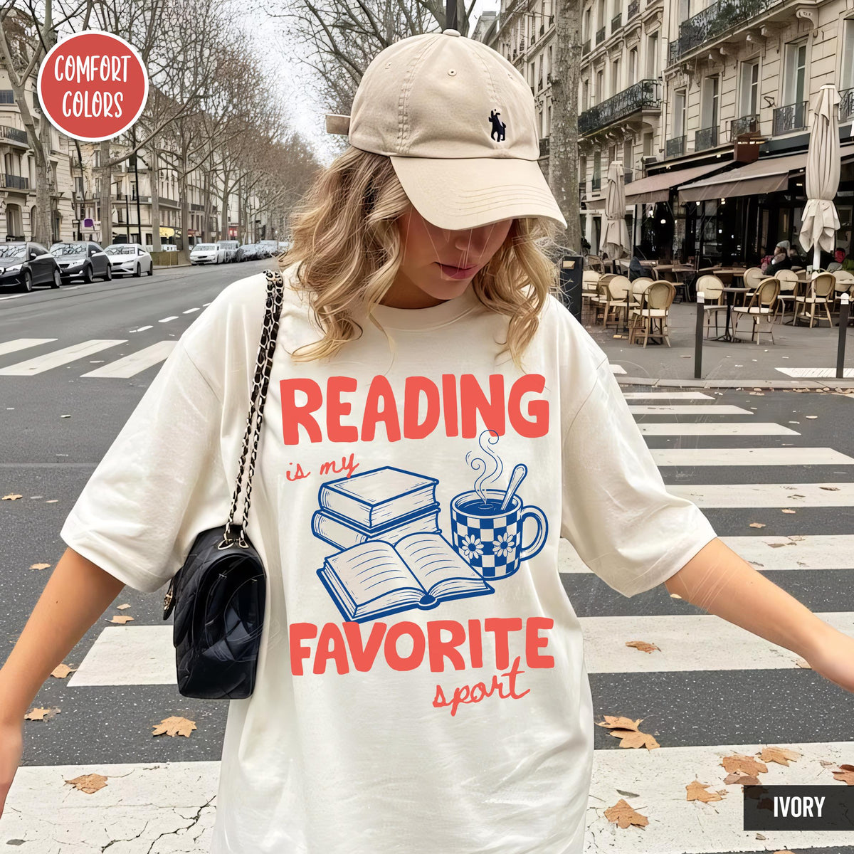 Reading Favorite Spor Bookish Book Lover Reader Tee Bookish Merch Bookworm Book Club Coffee Lover
