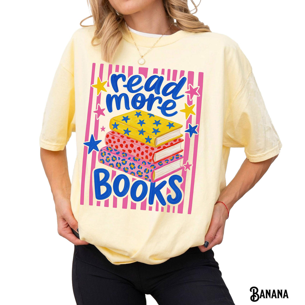 Comfort Colors Bookish Teacher Tee Read More Books Book Lover Reading Literature Language Arts Ela Literacy Librarian