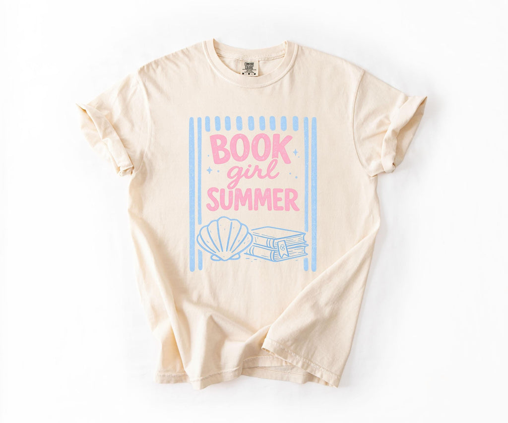 Book Lover Book Girl Summer Tee Coastal Reader Book Club