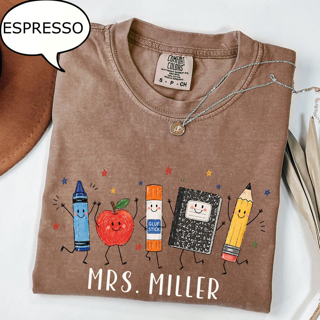 Comfort Colors Custom Teacher Name Back School Personalized Teacher