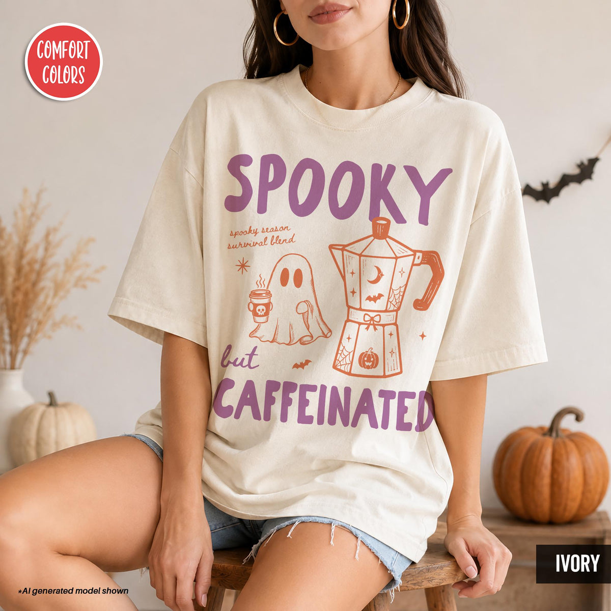 Halloween Coffee Comfort Colors Halloween Summerween Spooky Season Coffee Lover Coffee Halloween