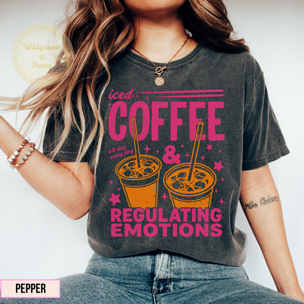 Comfort Colors Regulate Emotions Mental Health Teacher Therapis Counselor Neurodivergent Tee