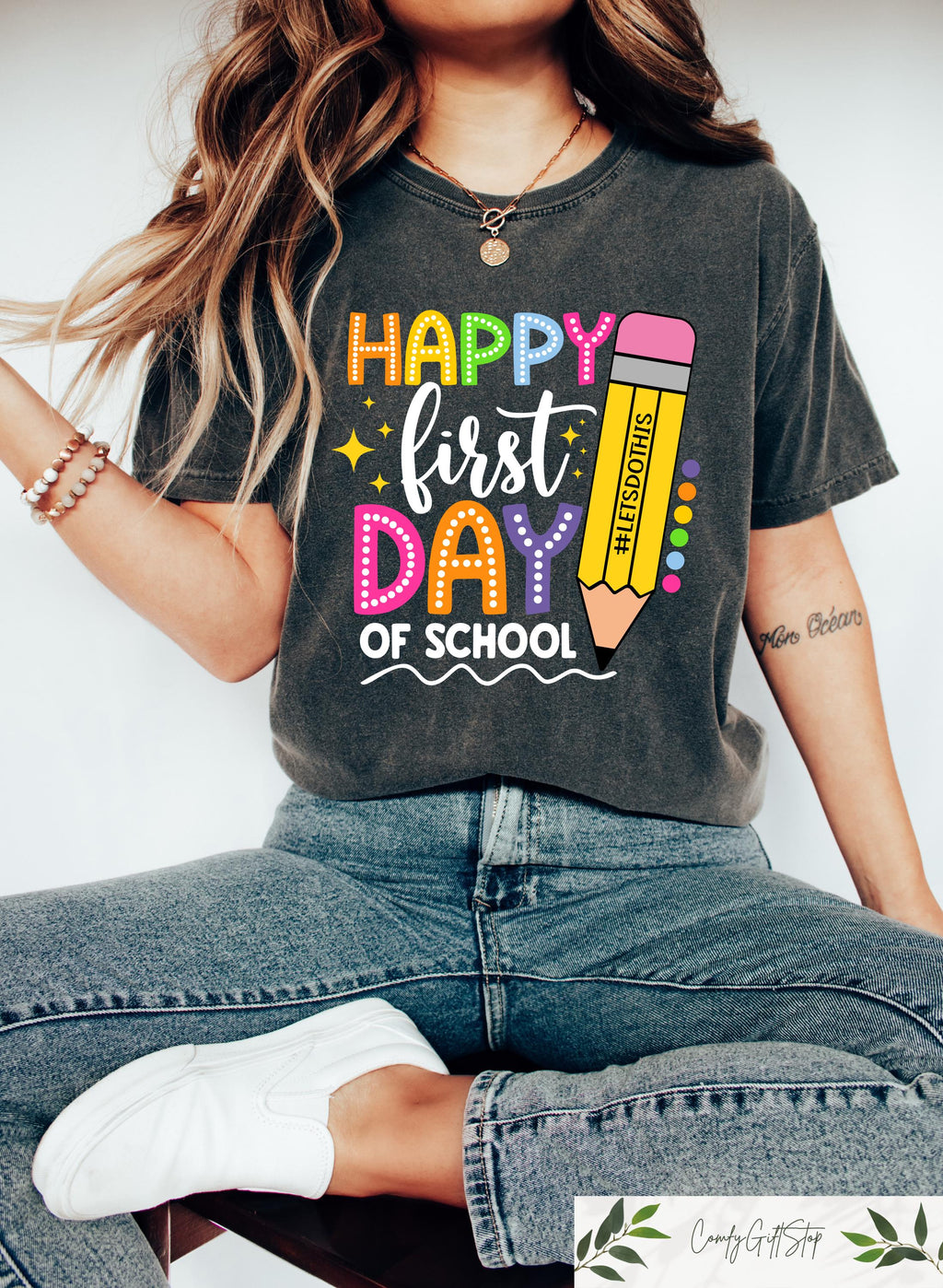 Happy First Day School Teacher Squad First Day School Back School Teacher