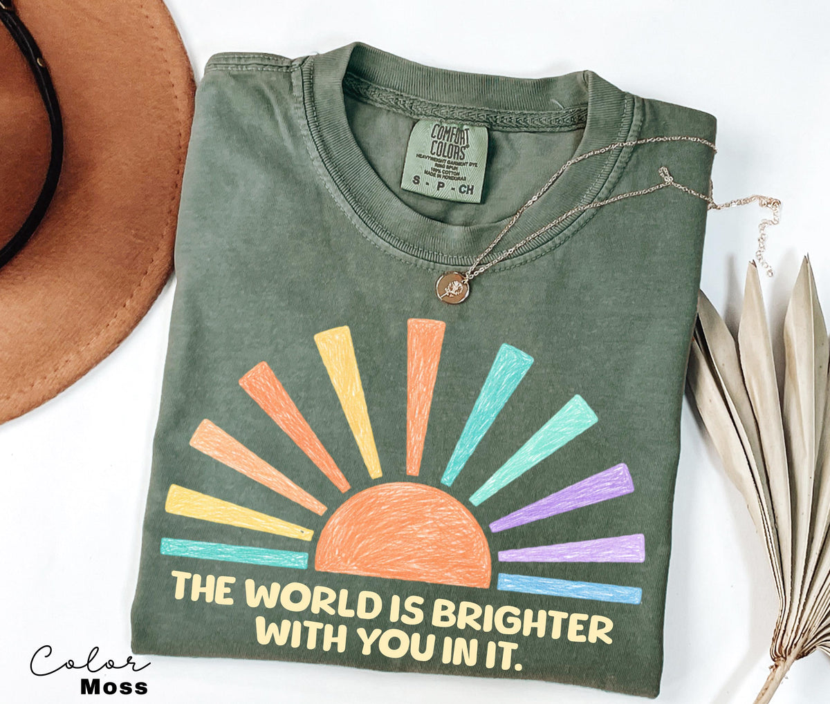 Teacher Mental Health Tee Saying World Brighter School Counselor Comfort Colors