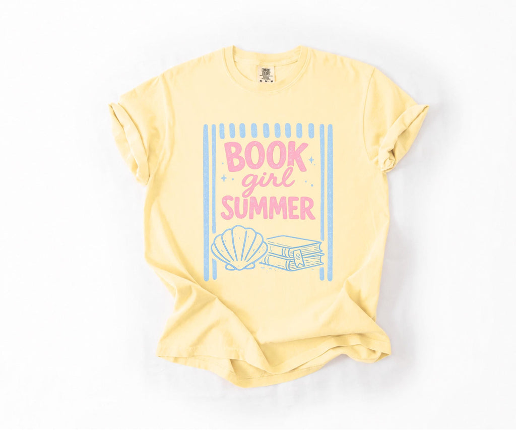 Book Lover Book Girl Summer Tee Coastal Reader Book Club