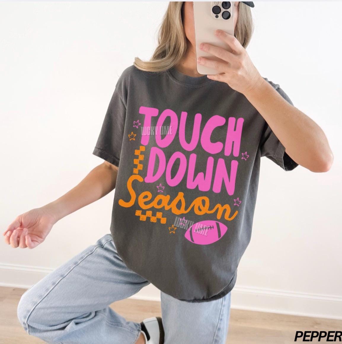 Touchdown Season Football Game Day Tee Football Season Team Spirit Comfort Colors Football Football Mom
