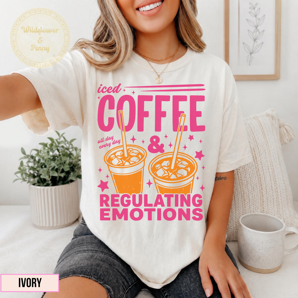 Comfort Colors Regulate Emotions Mental Health Teacher Therapis Counselor Neurodivergent Tee