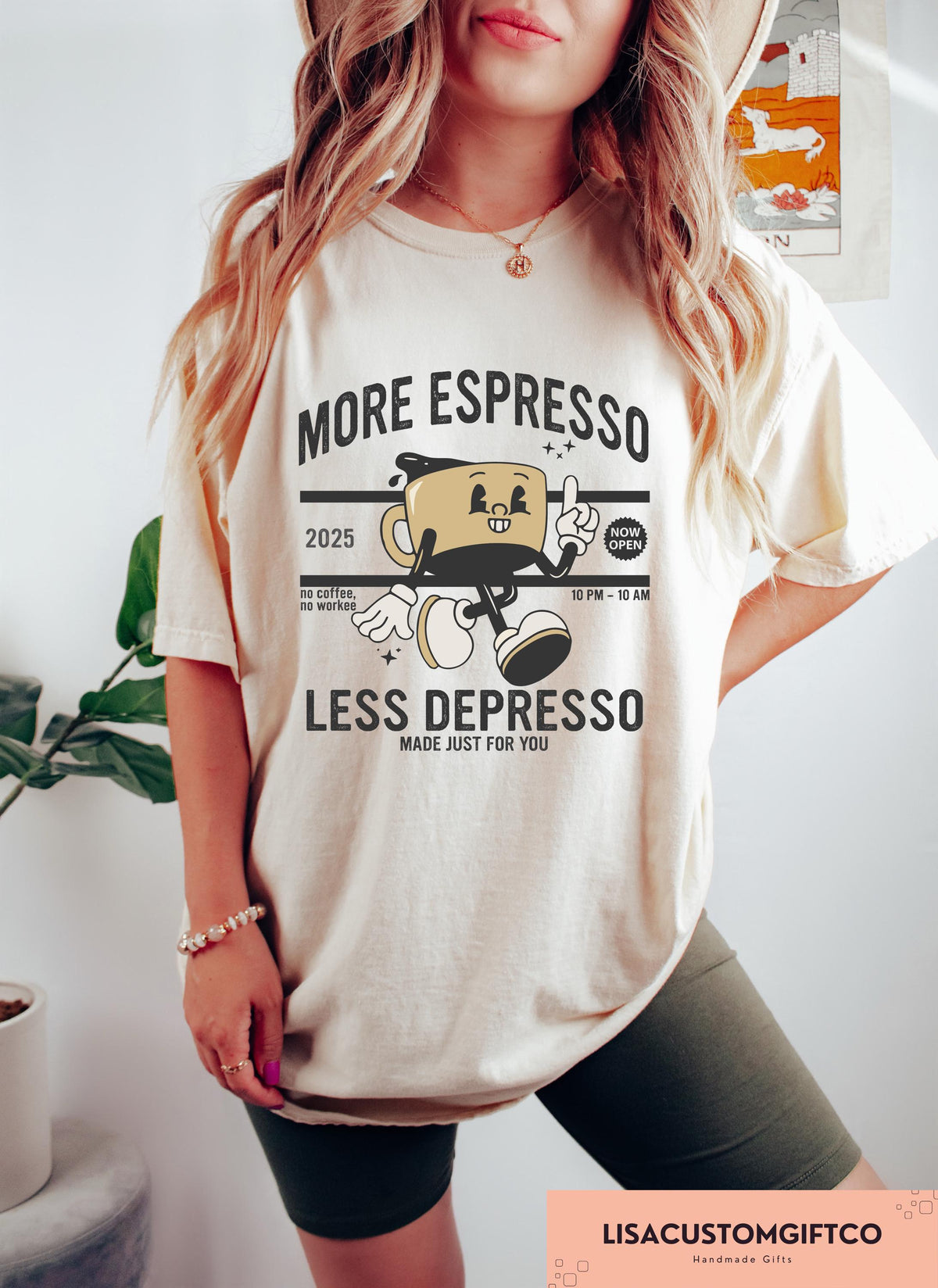 Comfort More Espresso Less Depresso Coffee Lover Mental Health Retro Espresso Coffee Lover
