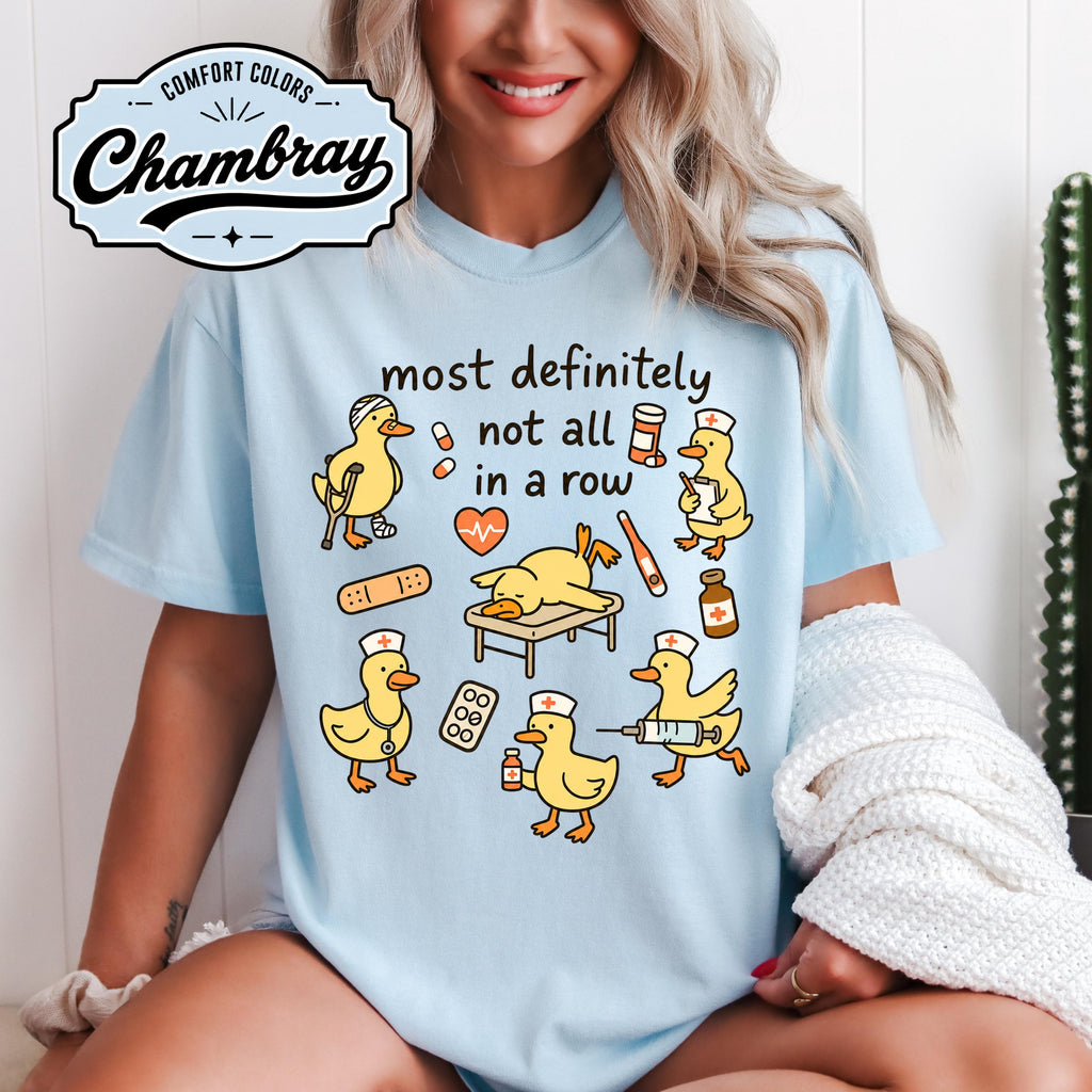 Nurse Ducks Row Comfort Colors Nursing Tee Nurse Life Chaos Team Appreciation Rn Lpn Nurse
