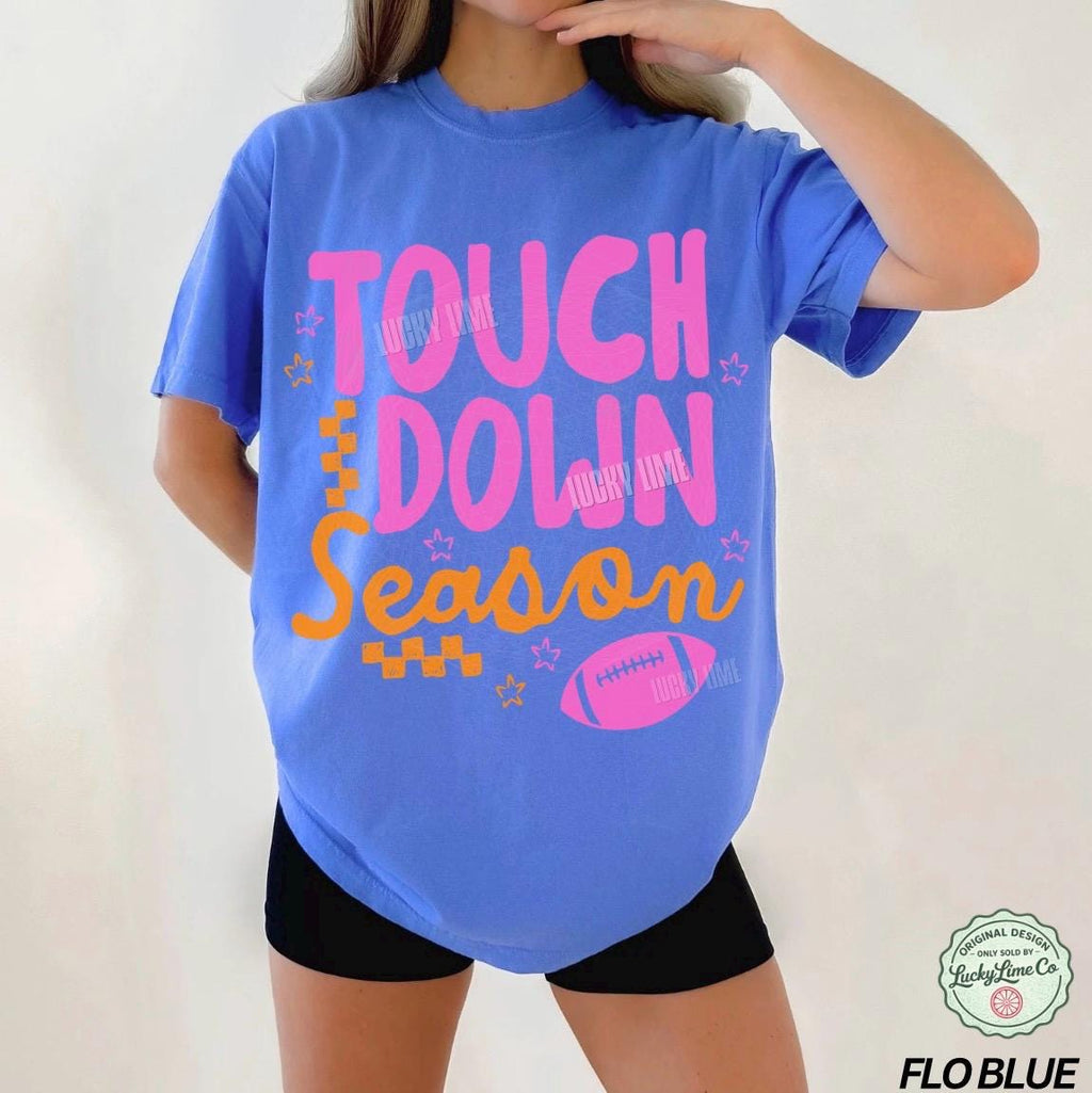 Touchdown Season Football Game Day Tee Football Season Team Spirit Comfort Colors Football Football Mom