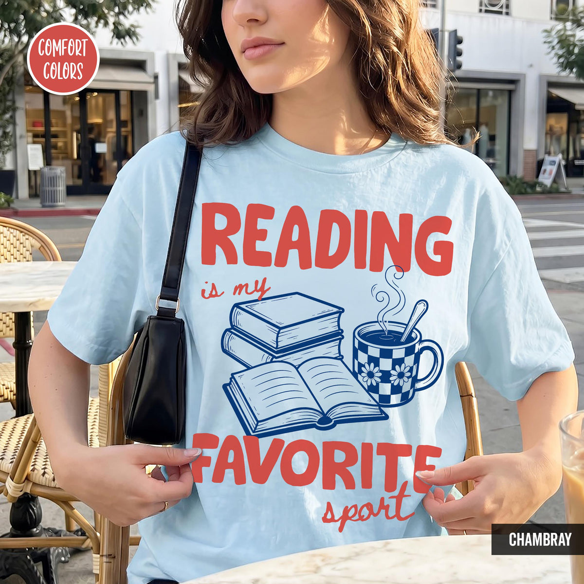 Reading Favorite Spor Bookish Book Lover Reader Tee Bookish Merch Bookworm Book Club Coffee Lover