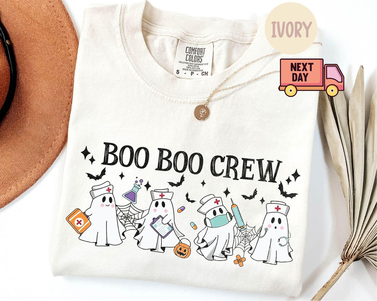 Comfort Colors Halloween Nurse Boo Boo Crew Nurse Spooky Season Spooky Nurse Nurse Halloween