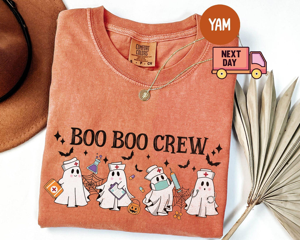 Comfort Colors Halloween Nurse Boo Boo Crew Nurse Spooky Season Spooky Nurse Nurse Halloween