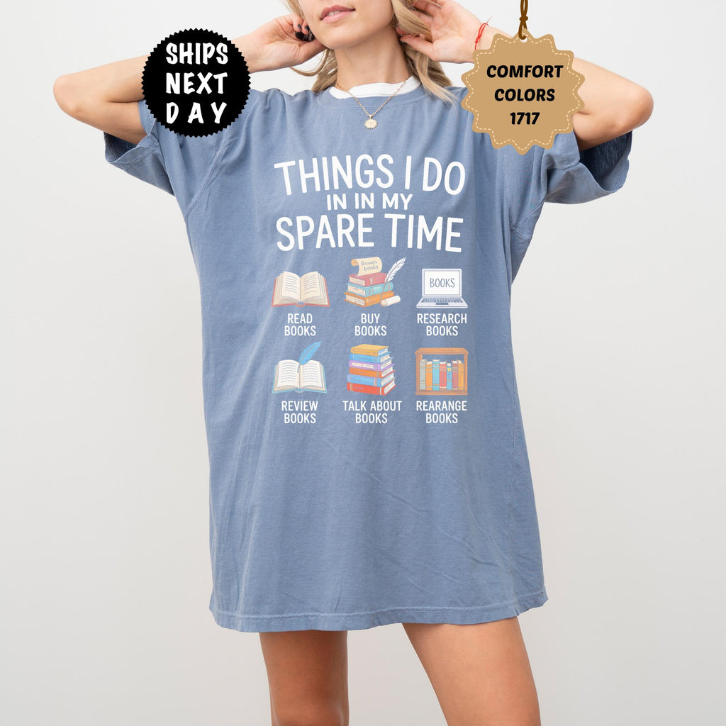 Comfort Colors Book Lover Things Spare Time Tee Unisex
