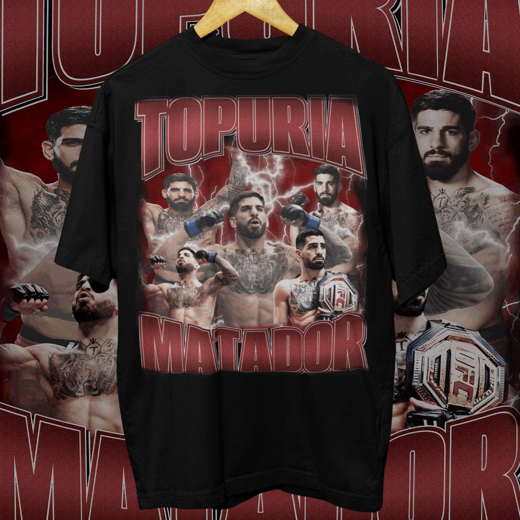 Limited Retro Ilia Topuria El Matador Ufc Bootleg Shirt