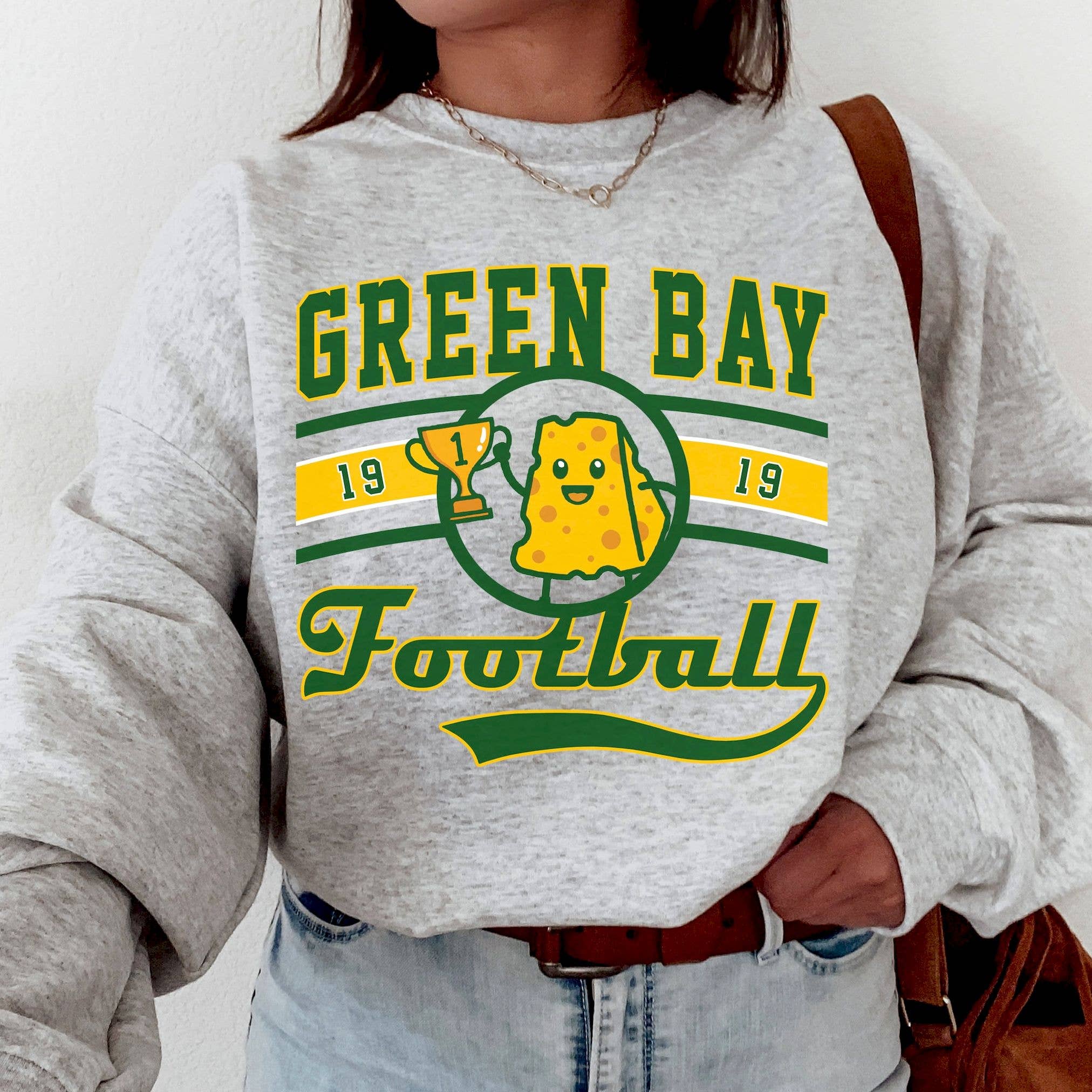 Vintage Green Bay Football  Sweatshirt - Cheesehead Classic