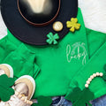 Happy Go Lucky Embroidered Sweatshirt
