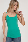 ....SI-323 Fitted Cropped Cami Tank w/ Adjustable Spaghetti Stra