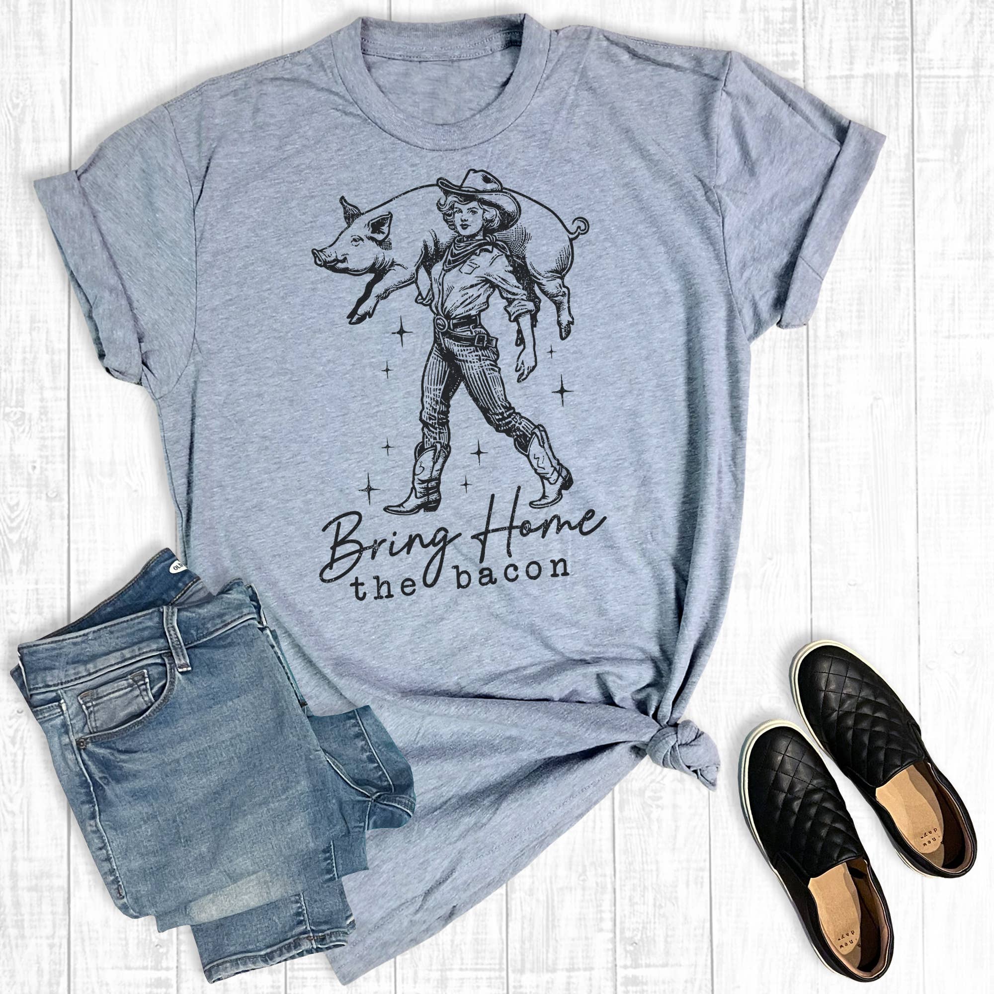 Western Bring Home the Bacon Graphic Tee