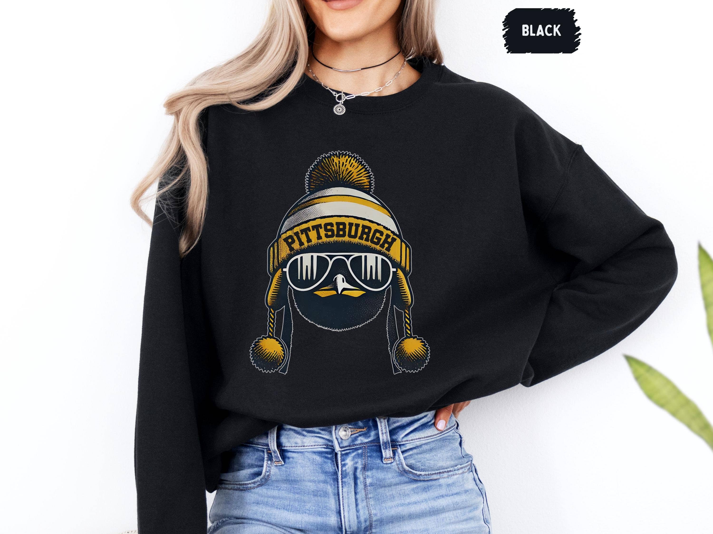 Pittsburgh Hockey Sweatshirt Penguins Fan Gift Hockey Jumper