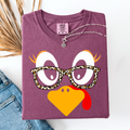 Thanksgiving, Teacher, Turkey, Cute, Leopard Print  T-Shirt