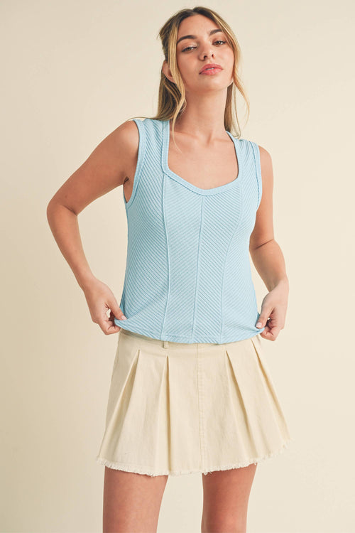*Small Only* 8261DK Adelle Sweetheart Neck Tank