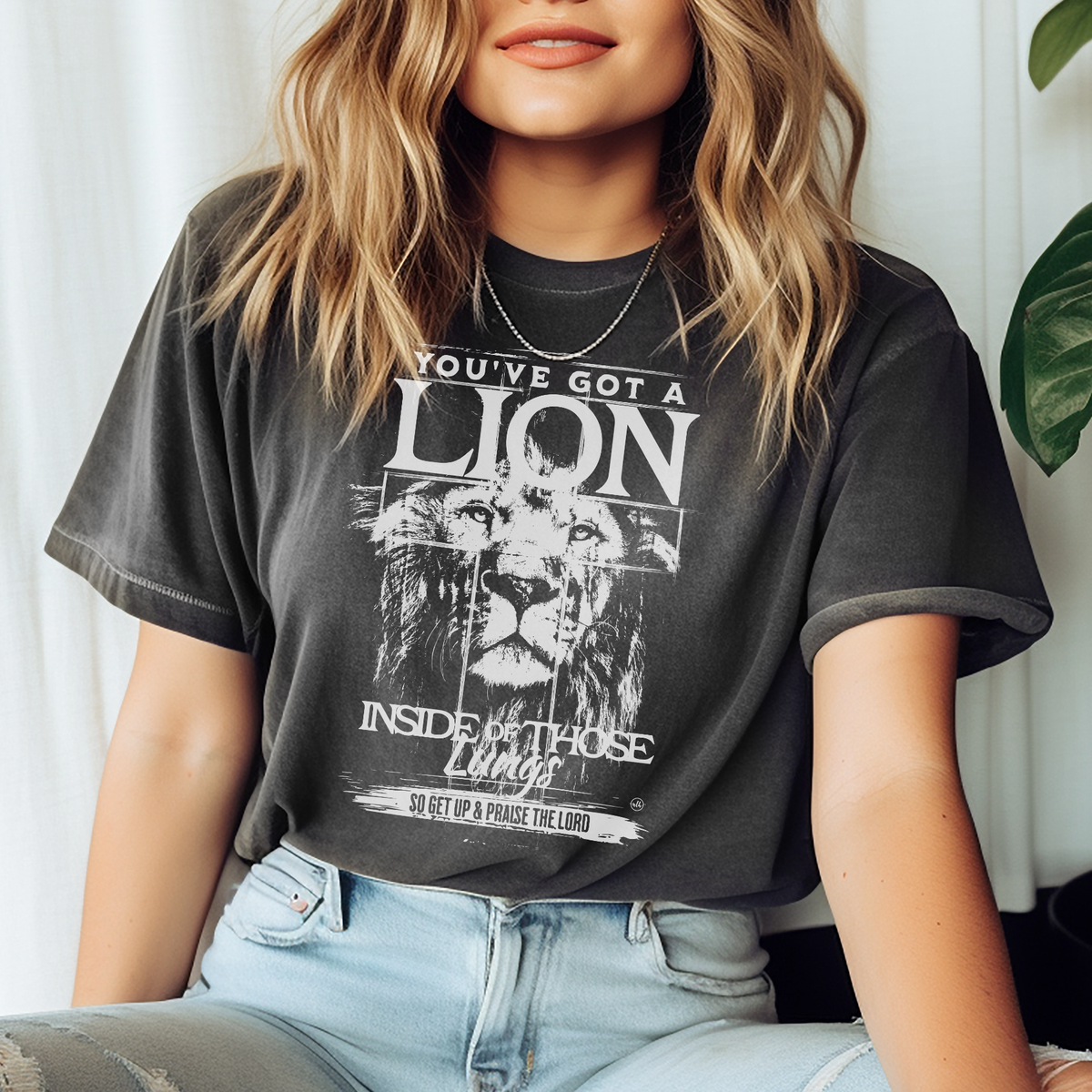 Lion Inside Those Lungs Pepper Christian Tee Unisex