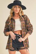 8323DN Laura Plaid Washed Flannel Shirt 5