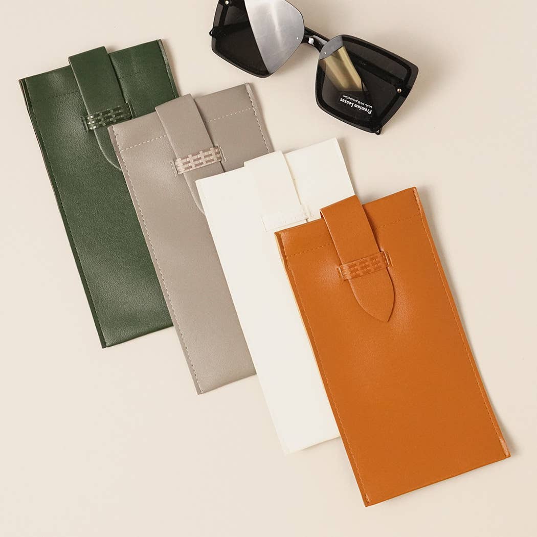 Fashion Faux Leather Sunglasses Pouch