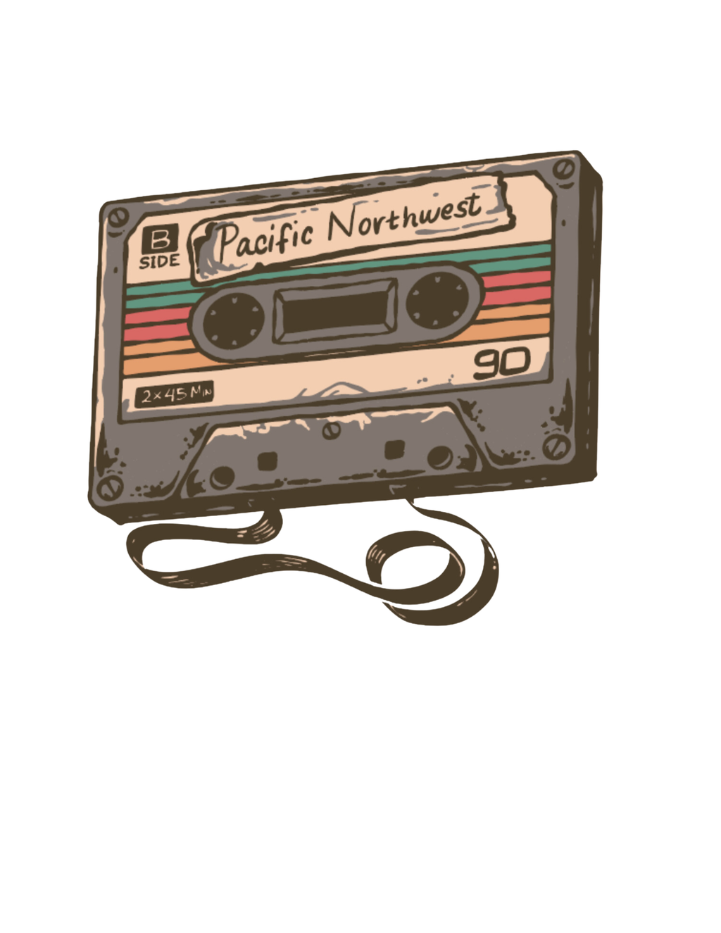 Rewind Sticker Multi Unisex