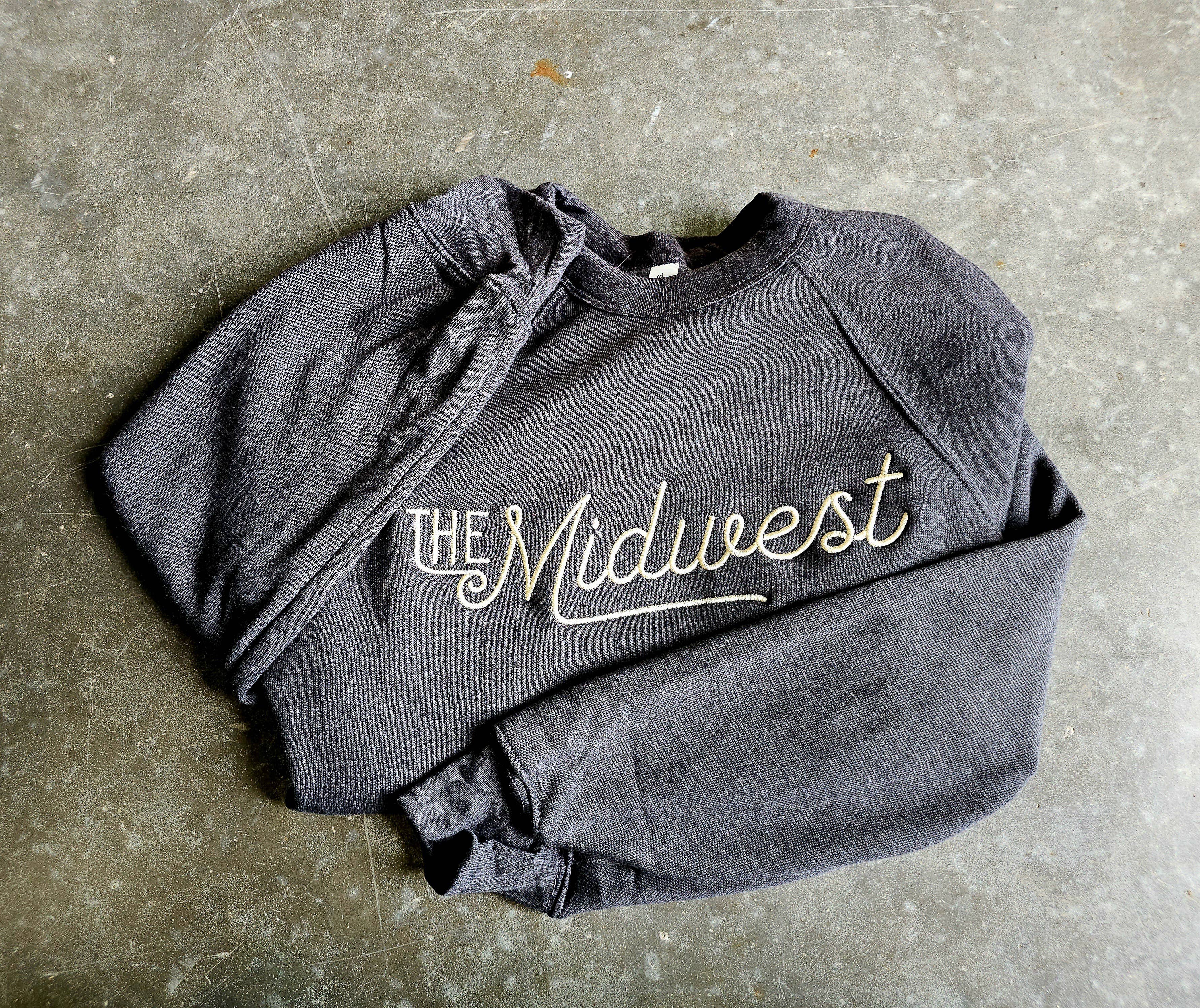 The Midwest - Embroidered Crewneck Midwestern Sweatshirt