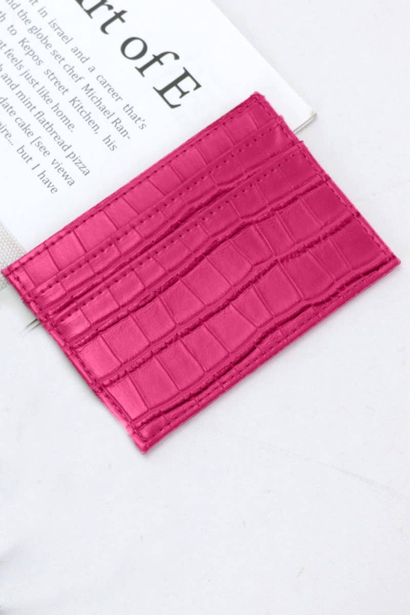 ..0827 Croc Pattern Card Holder Wallet SI-26665