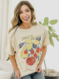 Share the Harvest Off White Thrifted Graphic Tee