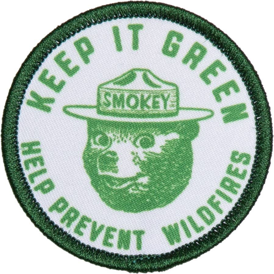 Keep It Green, Prevent Wildfires Embroidered Patch