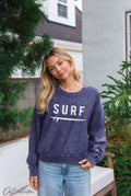 Surf Cropped Thermal Vintage Pullover