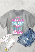 Neon This Ain't My First Rodeo Women's Vintage Graphic Crop