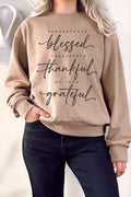 Blessed Thankful Grateful Graphix Terry Sweatshirts