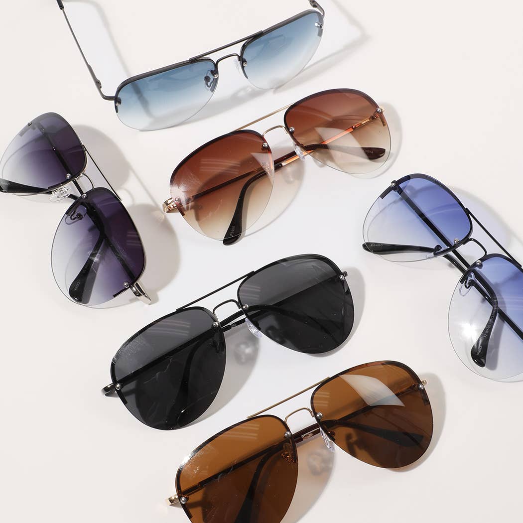 Rimless Design Think Legs Fashion Sunglasses