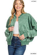 .....0710 Acid Washed Fleece Jacket SI-28267