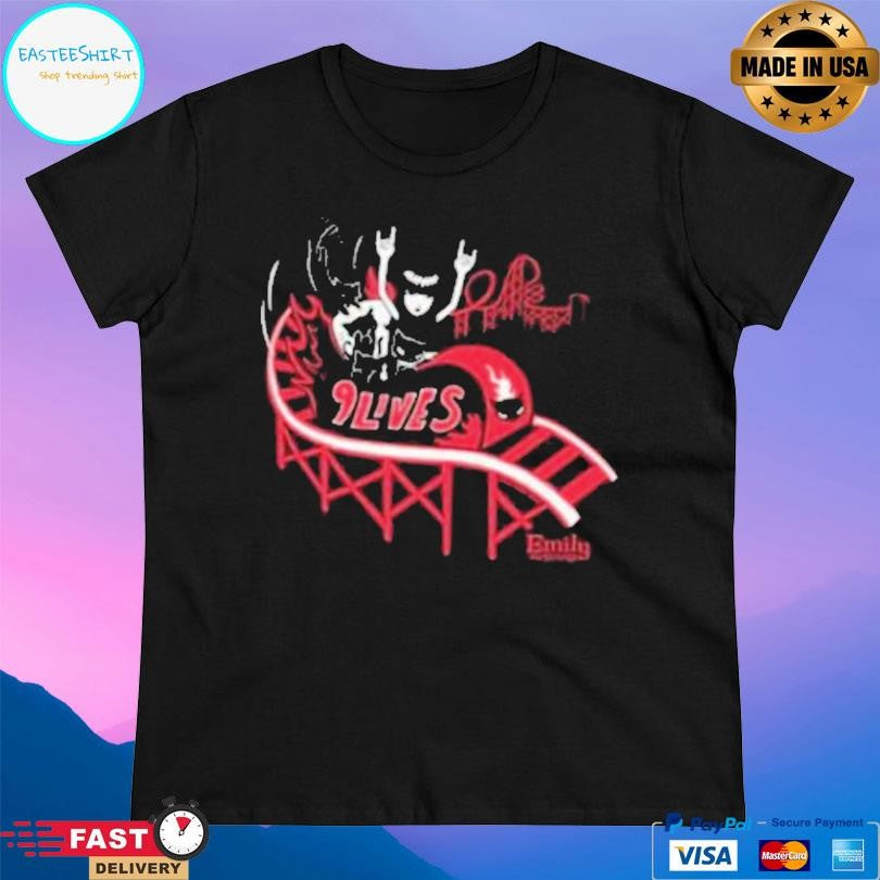 Emily Strange 9 Lives Rollercoaster Shirt Unisex