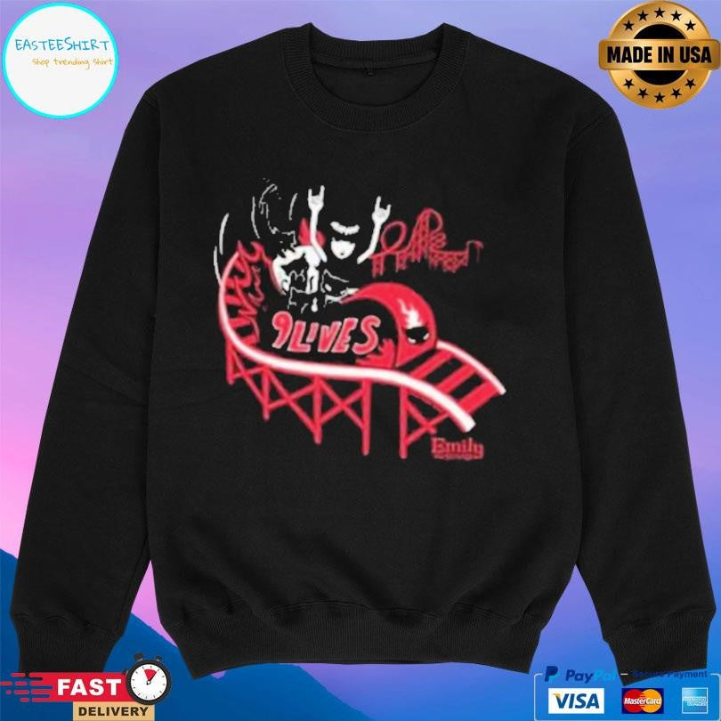 Emily Strange 9 Lives Rollercoaster Shirt Unisex
