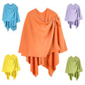 Solid Colored Ruana with Shoulder Strap