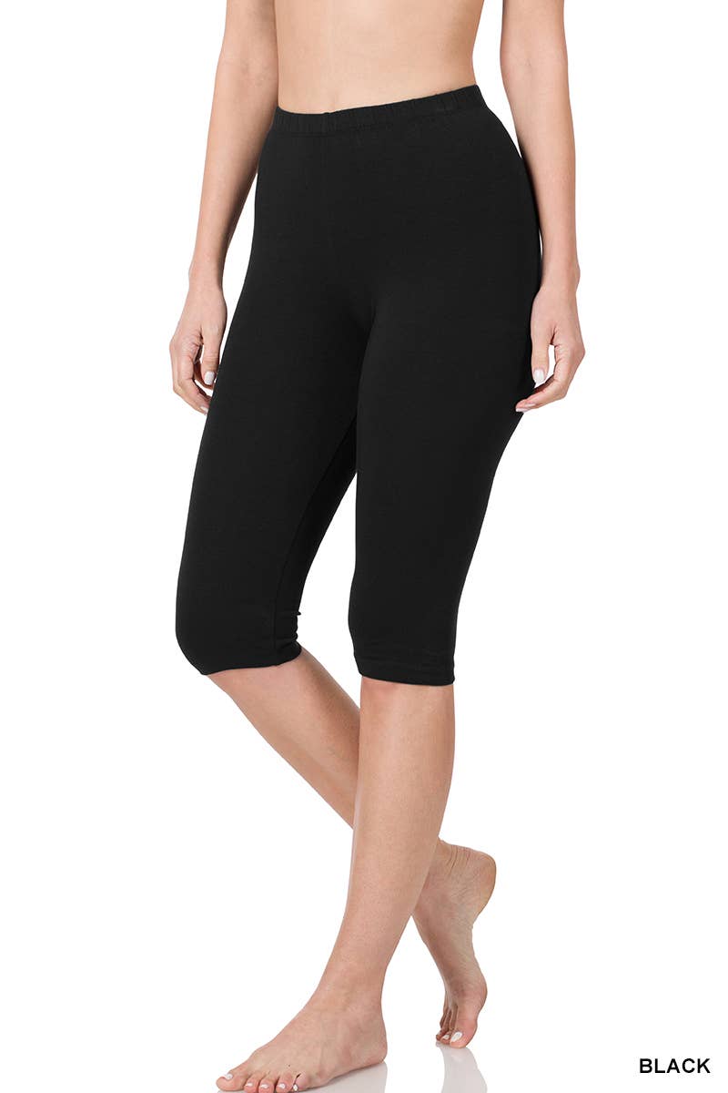 ,._ SI-24392 Premium Cotton Capri Leggings
