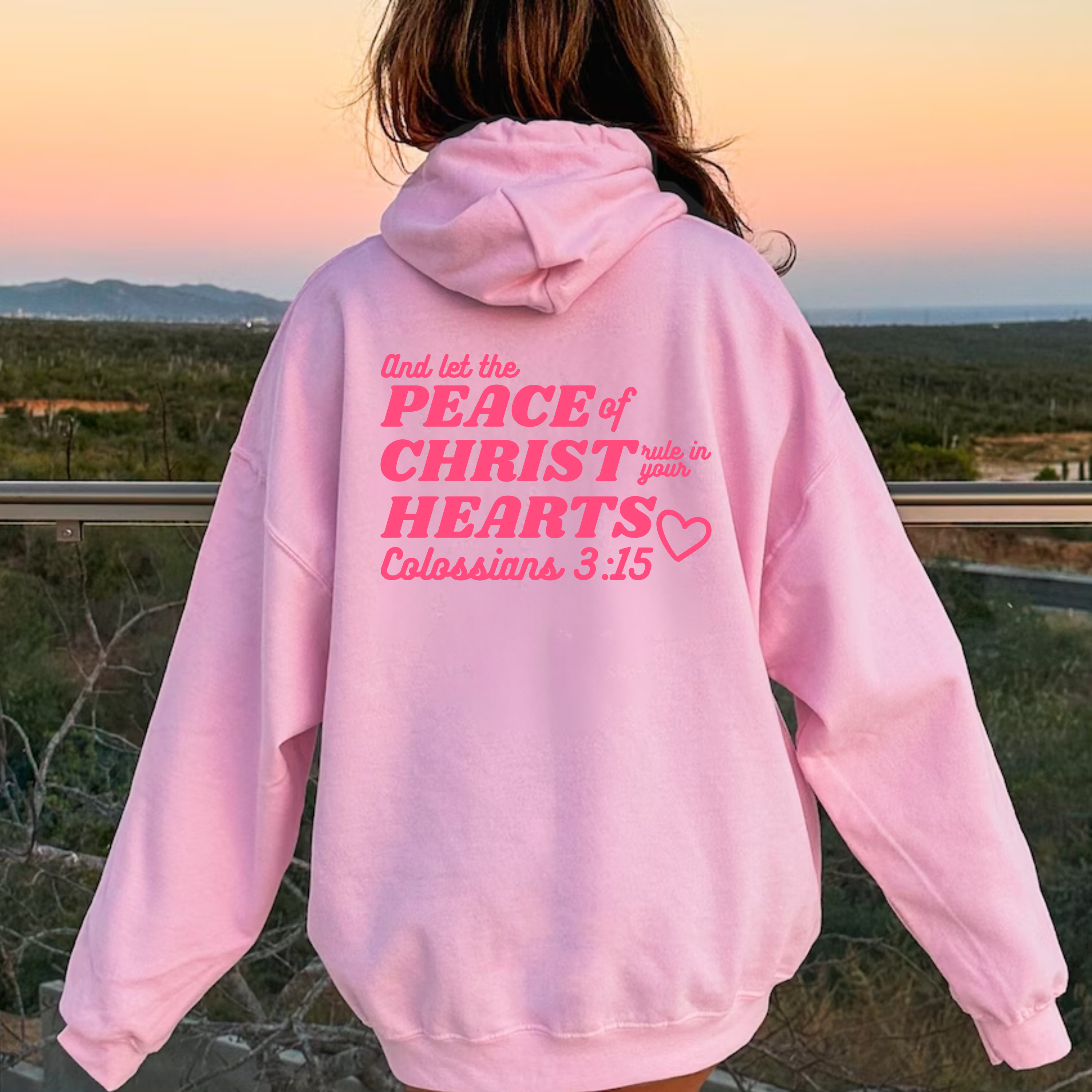 Let the Peace of Christ Rule in Your Hearts Valentines Hoodie