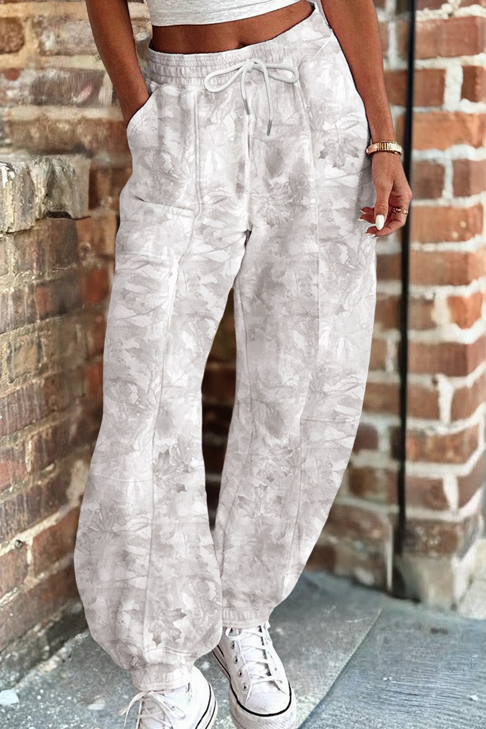 Camo Print Baggy Drawstring Jogger Sweatpants (S-Xl)