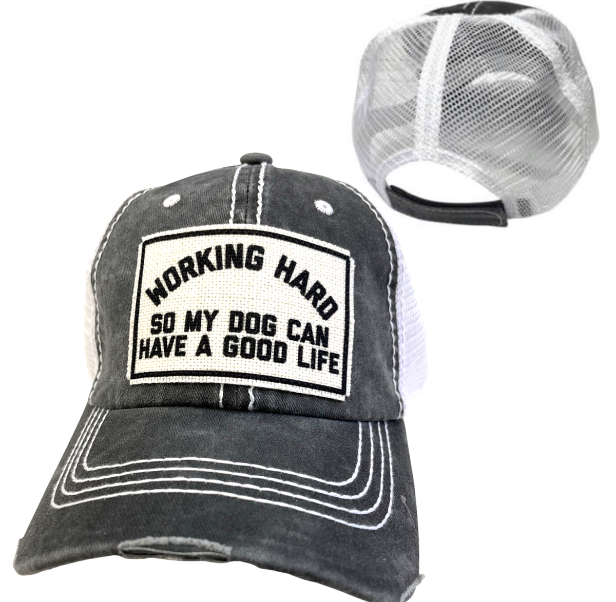 Working Hard For My Dog | Unisex Hat | Distressed Unisex