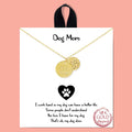 Gold-Dipped Dog Mom Charm Necklace