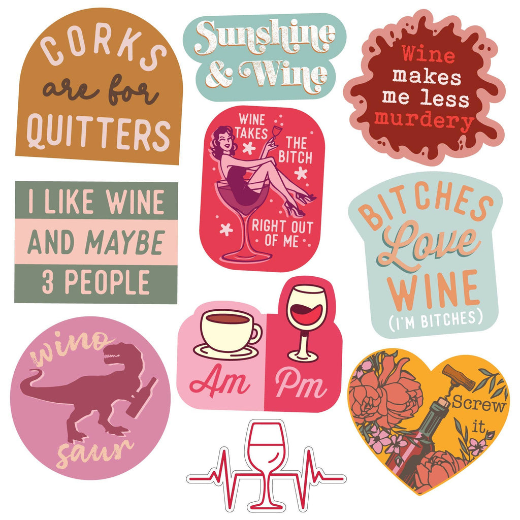 Wine Stickers Unisex