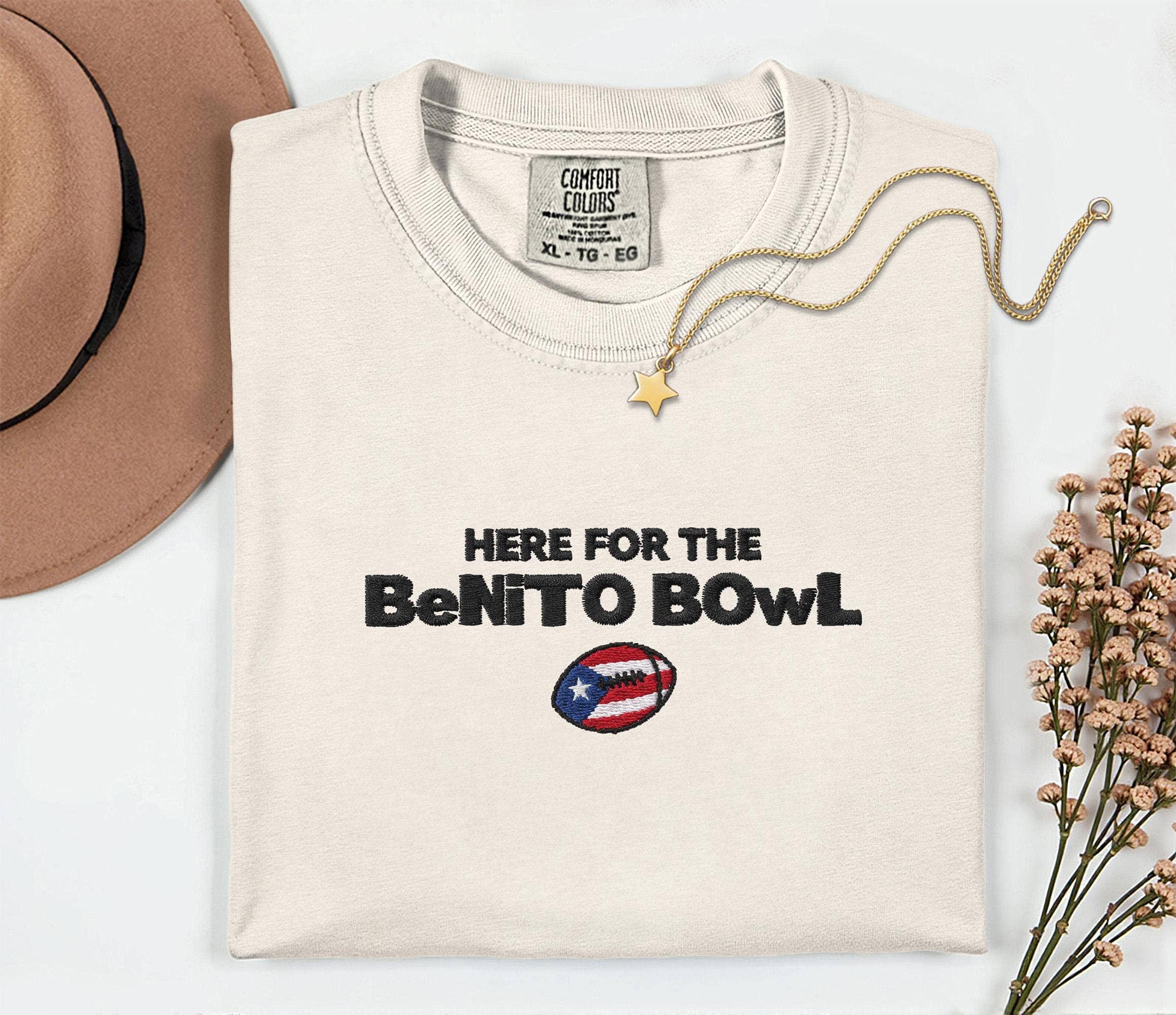 Benito Bowl Embroidered Tee Puerto Rico Football & Reggaeton